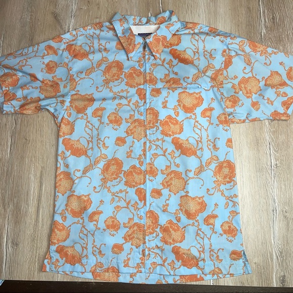 Patagonia Other - RARE Patagonia Floral Flower Print Short Sleeve With Zipper Front SZ Large.